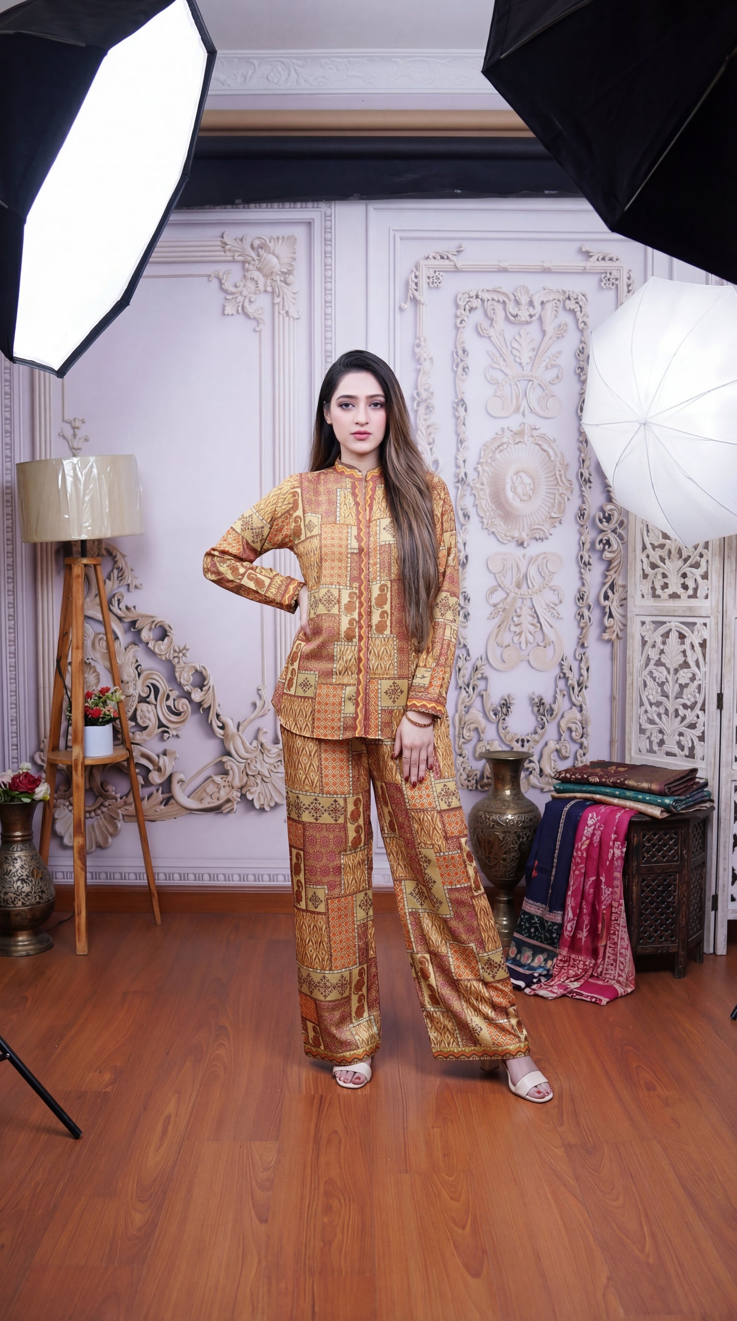 Desert Sands – Premium Geometric Patchwork Co-ord Set