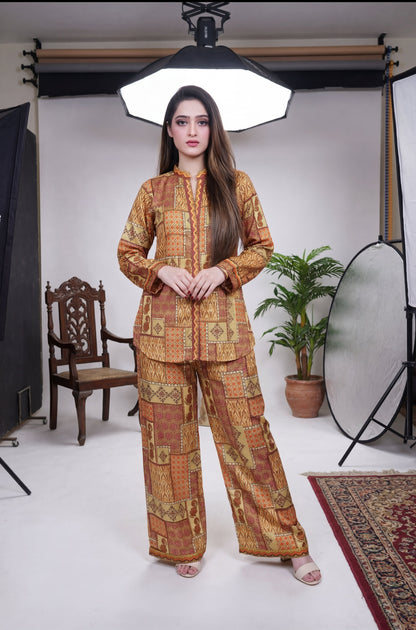 Desert Sands – Premium Geometric Patchwork Co-ord Set