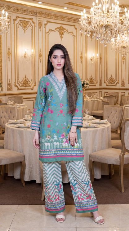 The Signature Print Series – Premium 2-Piece Cotton-Lawn Co-ord Set