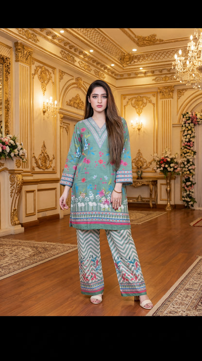 The Signature Print Series – Premium 2-Piece Cotton-Lawn Co-ord Set